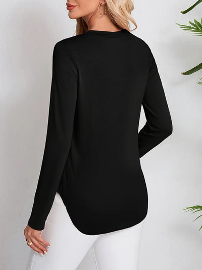 Suéter Femenino Cuello Redondo Dobladillo Curvo Manga Larga Otoño Invierno - Image 13