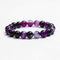 Pulsera de Piedra Violeta Natural para Mujer