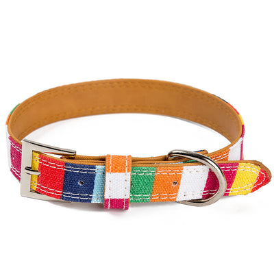 Collar de Cuero para Perro Diseñador - Tallas S, M, L con Arcoíris - Image 3
