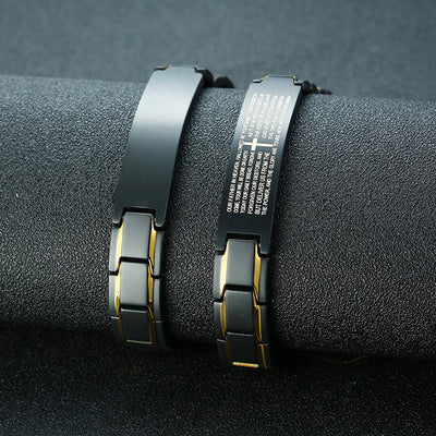 Pulsera de Acero Inoxidable Grabada para Hombre - Image 2