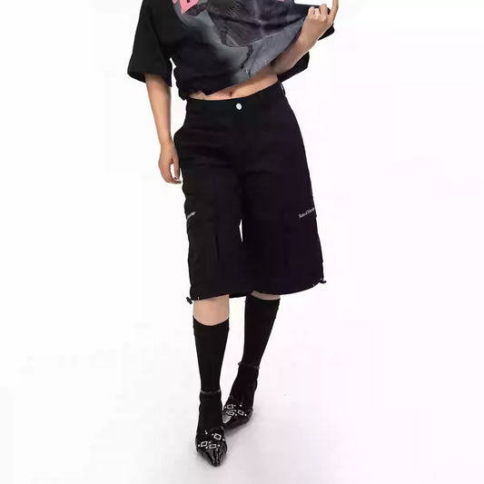 Shorts de Trabajo Bordados con Bolsillos - Línea Premium