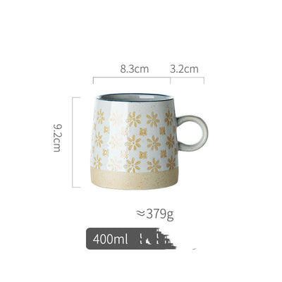 Taza de Cerámica Artesanal con Relieve Pastoril Retro - Image 7
