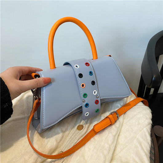 Bolso Bandolera Cuadrado con Contraste de Colores - Image 2