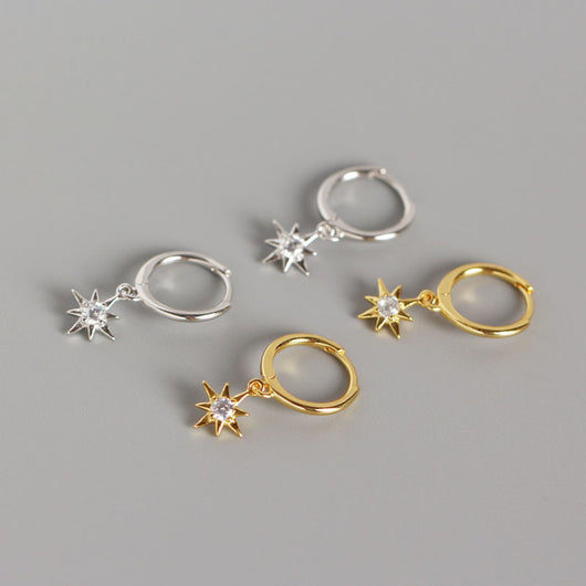 Aretes de Plata Esterlina con Estrella de Anís Minimalista - Image 7
