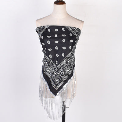 Pañuelo Cuadrado Étnico de Poliéster - Accesorio de Moda Versátil - Image 4