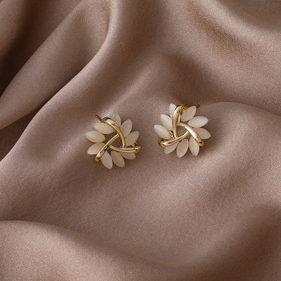 Aretes de Plata S925 Triángulo Geométrico con Ópalo para Mujer - Image 5