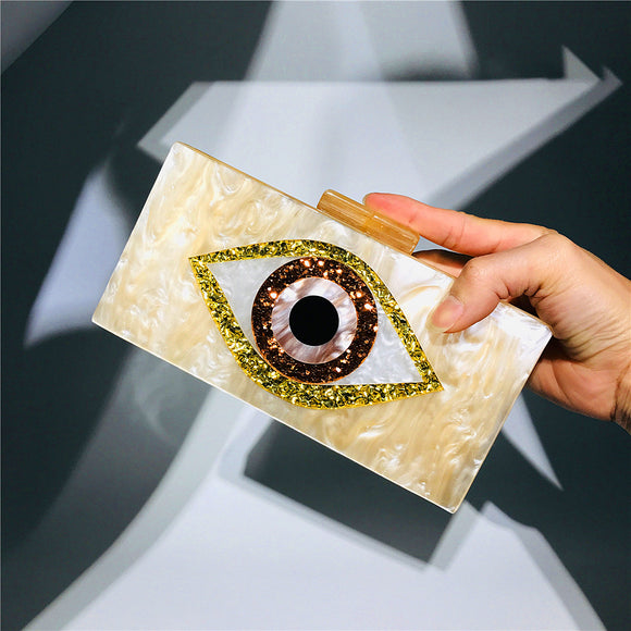 Bolso de Fiesta Acrílico con Diseño de Ojos