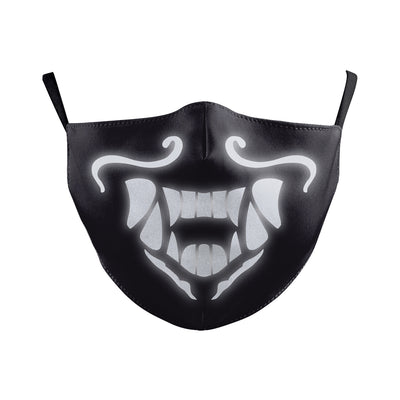 White dust mask with a colorful Day of the Dead sugar skull design, featuring a skeletal mouth and floral accents. - Image 18
