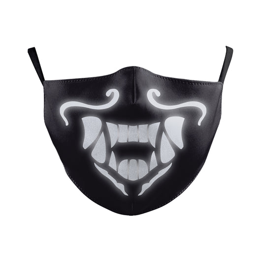 White dust mask with a colorful Day of the Dead sugar skull design, featuring a skeletal mouth and floral accents. - Image 18