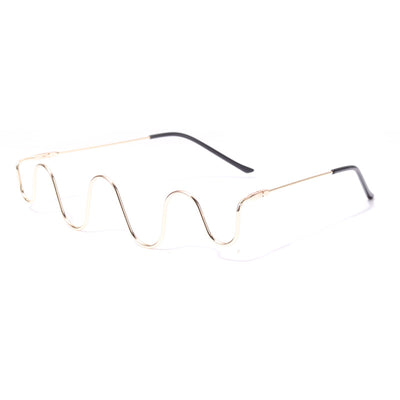 Gafas Artesanales con Diamantes - Montura Media Aro - Image 3