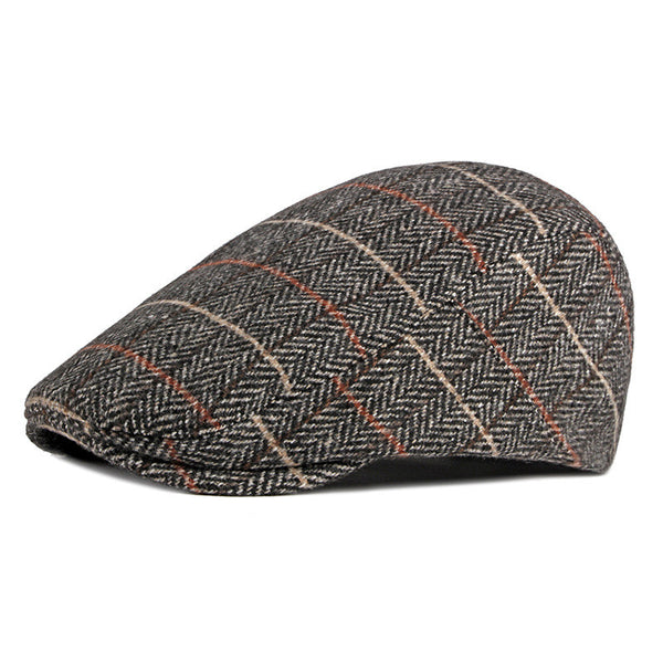 Gorra Cuadros Retro Británica para Hombre - Estilo Duck Vintage