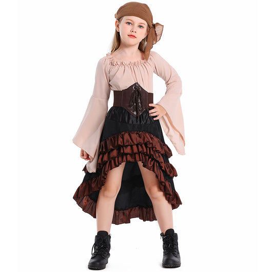 Vestido Halloween Asimétrico con Volantes y Cintura Alta - Image 6