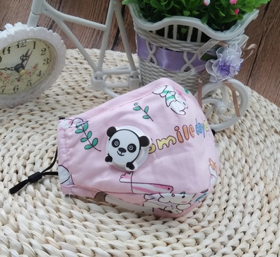 Mascarilla Infantil de Algodón con Válvula PM2.5 para Primavera y Otoño - Image 11
