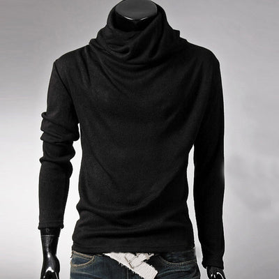 Camiseta Manga Larga con Cuello de Pila - Básico Sólido para Hombre - Image 4