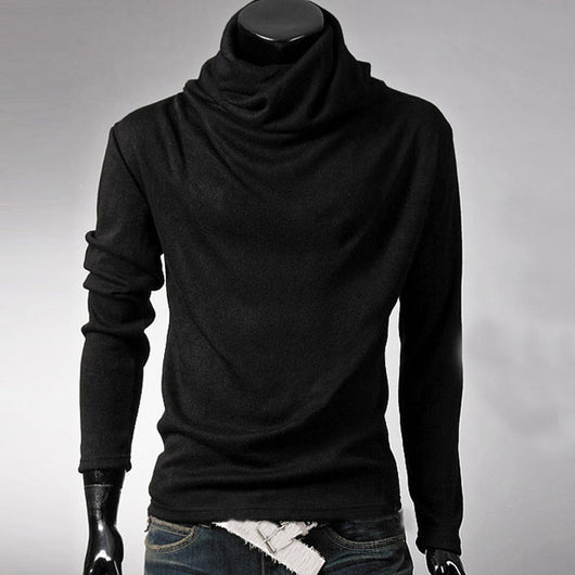 Camiseta Manga Larga con Cuello de Pila - Básico Sólido para Hombre - Image 4