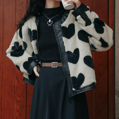 Chaqueta Acolchada con Diseño de Corazón y Forro de Lana para Mujer - Image 9