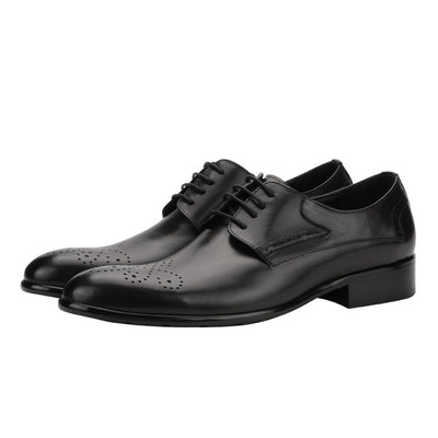 Zapatos Formales de Cuero para Hombre con Tallado Artesanal - Image 3