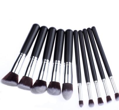 Set de 10 Brochas de Maquillaje Estilo Kabuki Veganas