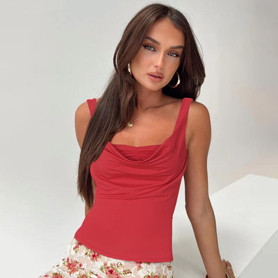 Chaleco Slim Fit Plisado con Cuello U - Image 11