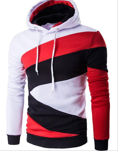 Suéter Hoodie Casual con Combinación de Colores para Hombre