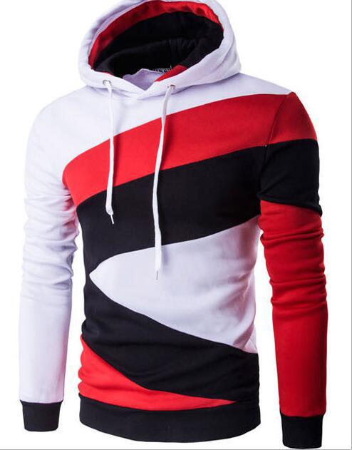 Suéter Hoodie Casual con Combinación de Colores para Hombre