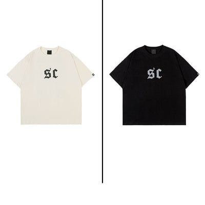 Camiseta Estampada con Letras Estilo Urbano Americano para Hombre - Image 9