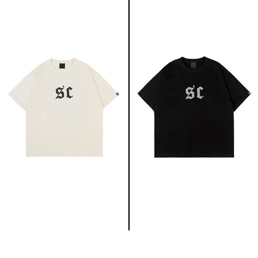 Camiseta Estampada con Letras Estilo Urbano Americano para Hombre - Image 9