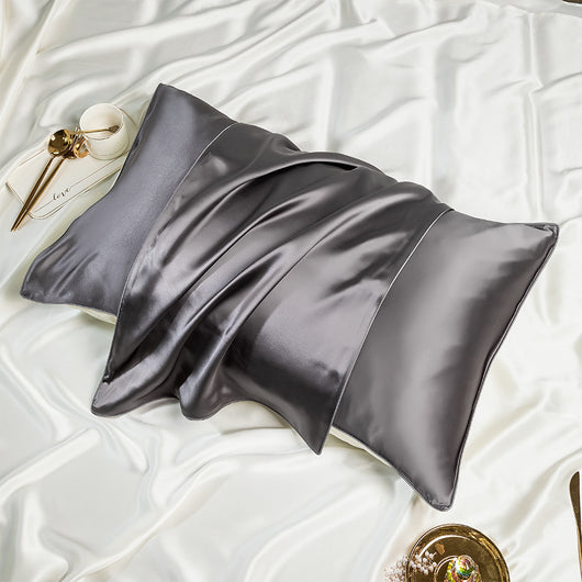 Par de Fundas de Almohada de Seda Premium Color Sólido - Image 11