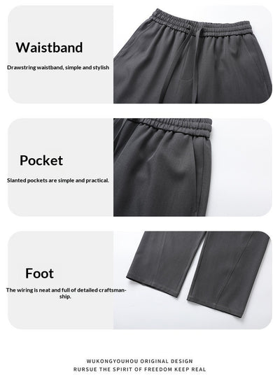 Pantalones Deportivos Casuales Hombre Corte Recto Tela Suave - Image 11