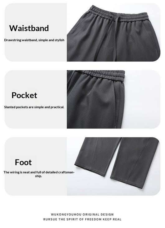 Pantalones Deportivos Casuales Hombre Corte Recto Tela Suave - Image 11