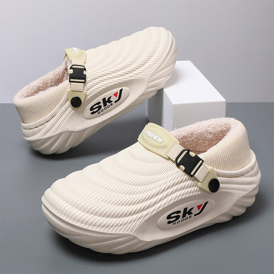 Pantuflas Térmicas para Hombre con Suela Elevadora y Forro Polar
