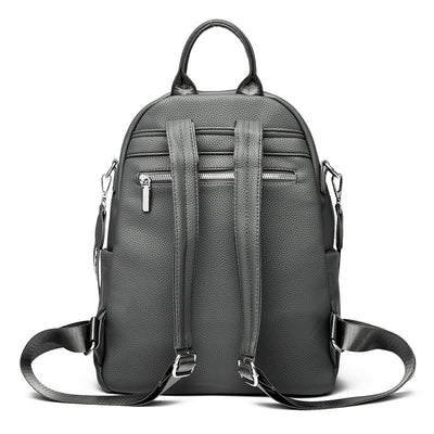 Mochila de Cuero Suave de Gran Capacidad para Estudiantes - Bolsa de Viaje Moderna - Image 3