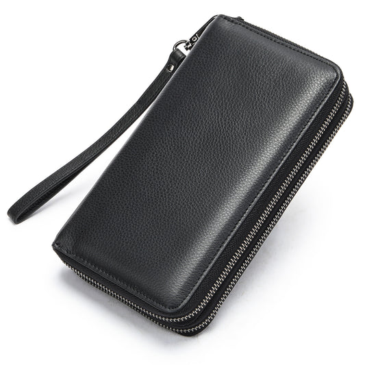 Cartera Larga de Cuero Genuino para Hombre con Cierre de Cremallera - Image 2