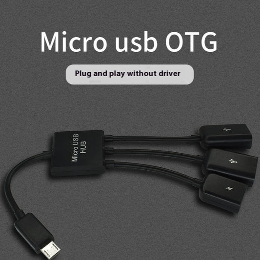 Adaptador Multipuerto USB para Smartphone - Teclado, Ratón y Unidad Flash
