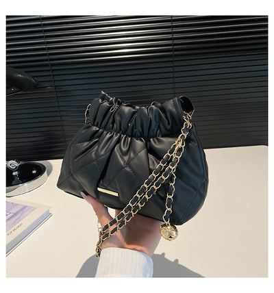 Bolso de Hombro con Cadena y Bordado de Diamantes para Mujer - Image 7