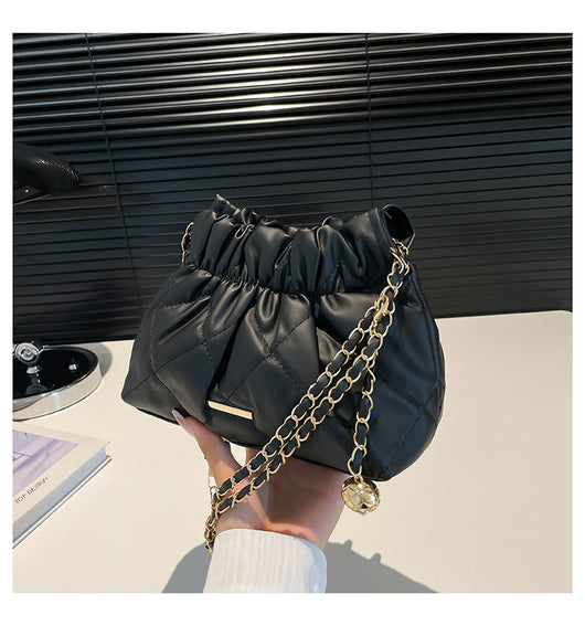 Bolso de Hombro con Cadena y Bordado de Diamantes para Mujer - Image 7