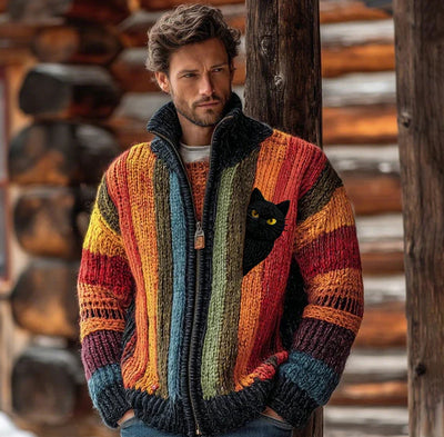 Chaqueta Suelta con Cuello de Pie y Cierre de Cremallera para Hombre - Image 13