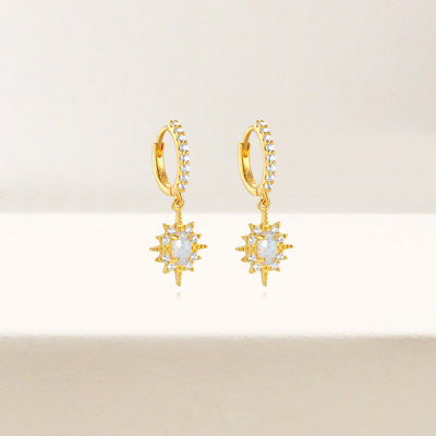 Aretes de Plata Esterlina S925 con Ópalo Azul y Diamantes - Diseño Europeo - Image 23