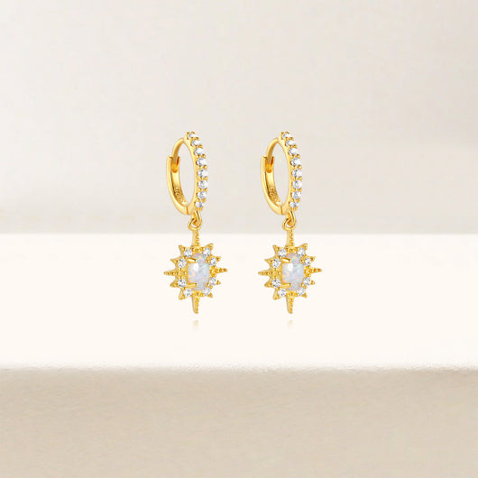 Aretes de Plata Esterlina S925 con Ópalo Azul y Diamantes - Diseño Europeo - Image 23