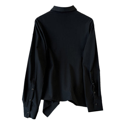 Blusa Negra Manga Larga para Mujer - Perfecta para Primavera - Image 5