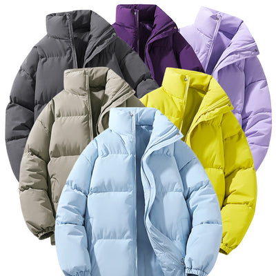 Abrigo Acolchado Cuello Alto para Parejas - Calidez y Estilo Compartido
