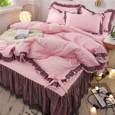 Juego de Cama Algodón Puro 4 Piezas con Encaje Elegante - Image 16