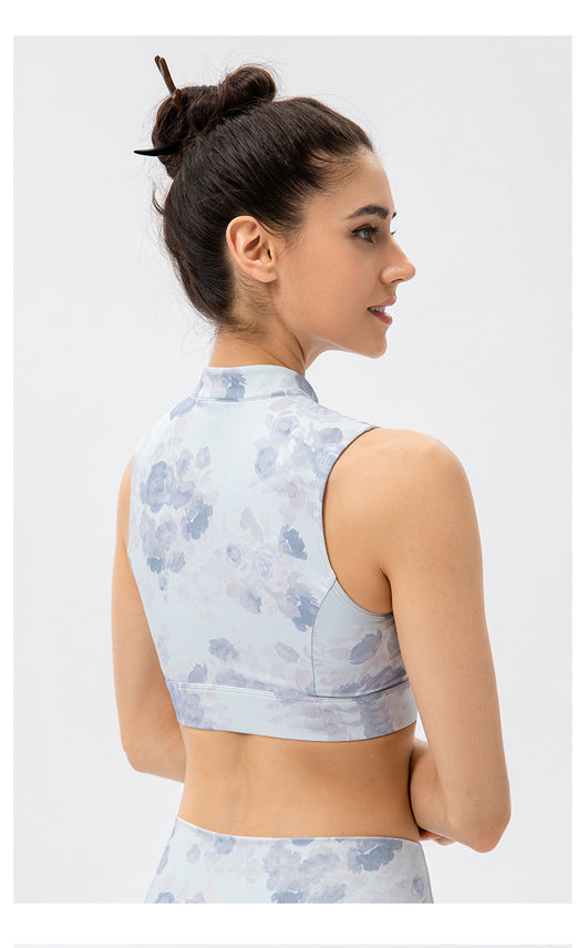 Chaleco Deportivo Vintage Yoga Cuello Alto con Botones - Image 20