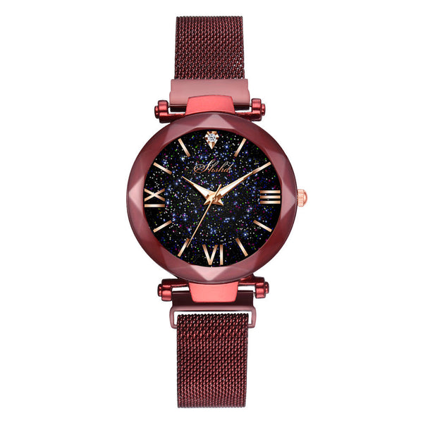 Reloj Cuarzo Estrellado con Correa Magnética Lazy
