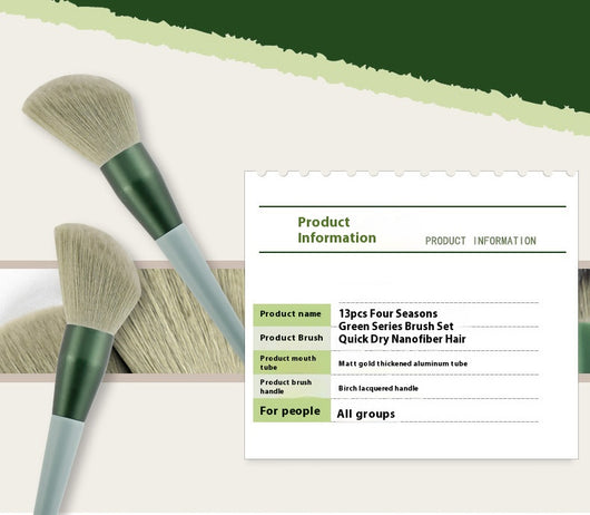 Set de 13 Brochas de Maquillaje Flor Púrpura con Cerdas Suaves - Image 27