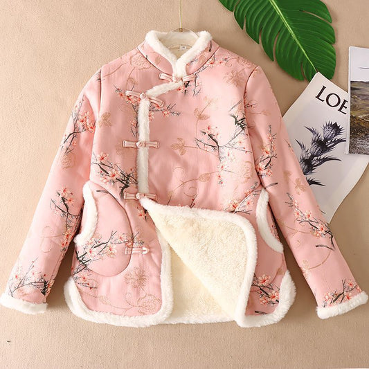 Chaqueta Acolchada de Algodón Grueso Estilo Chino para Mujer - Image 2