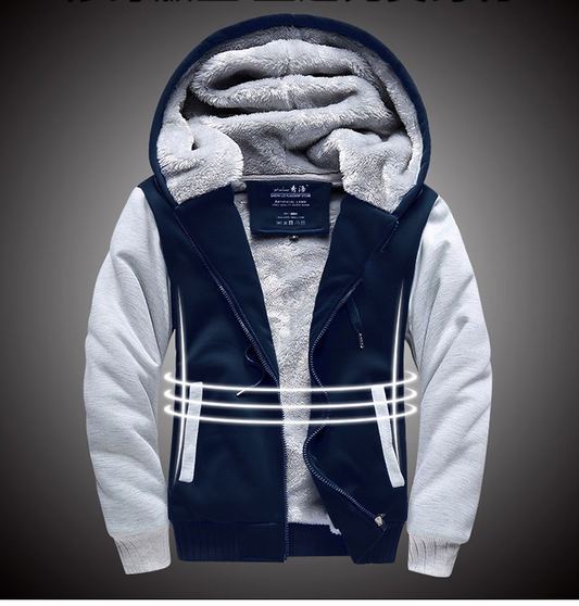 Cardigan Acolchado Plus para Hombre con Forro Polar - Image 2