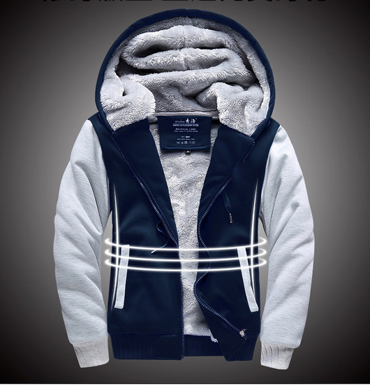 Cardigan Acolchado Plus para Hombre con Forro Polar - Image 2