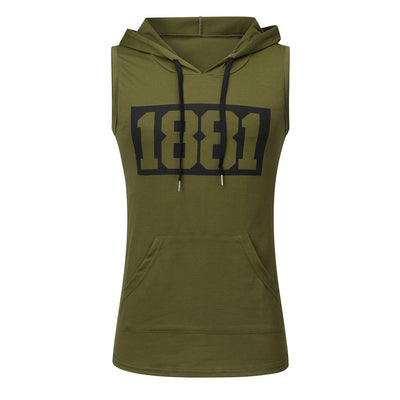 Sudadera Deportiva sin Mangas con Estampado de Letras para Hombre - Image 12