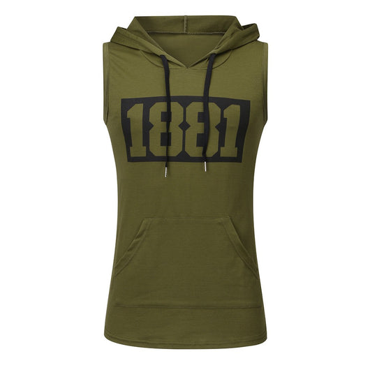 Sudadera Deportiva sin Mangas con Estampado de Letras para Hombre - Image 12